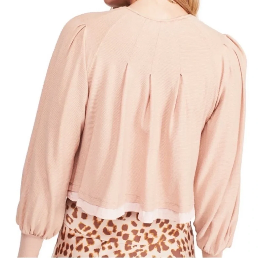 FREE PEOPLE Billie Ribbed Blouson Top